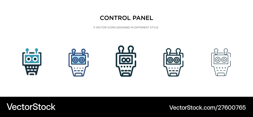 Control panel icon in different style two Control panel icon in different style two vector image