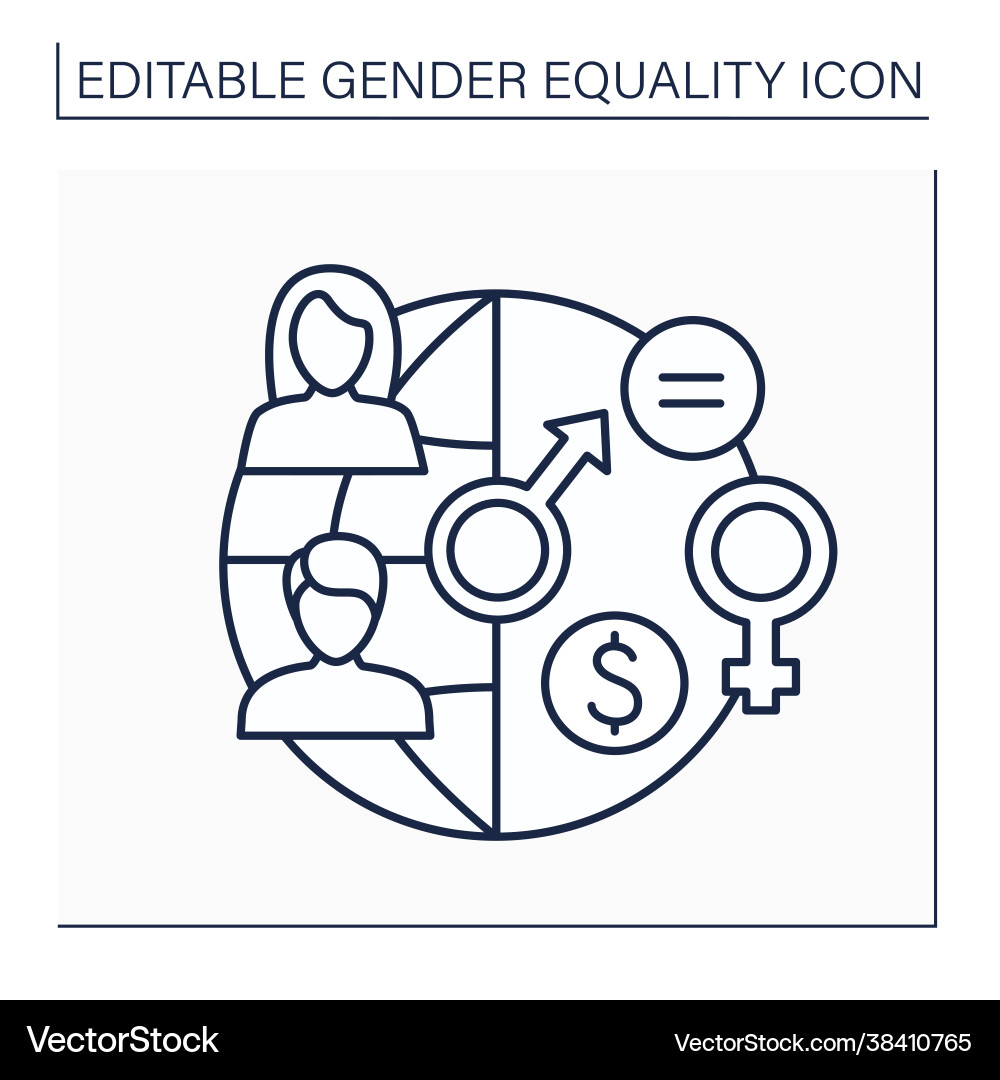 Gender parity line icon Gender parity line icon vector image