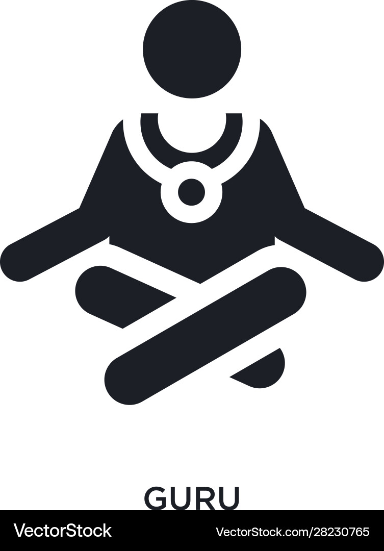 Guru isolated icon simple element from india vector image