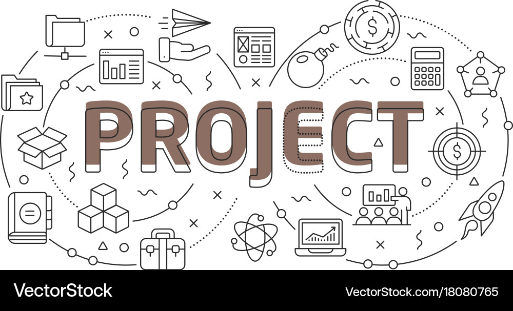 Linear slide for the presentation vector image