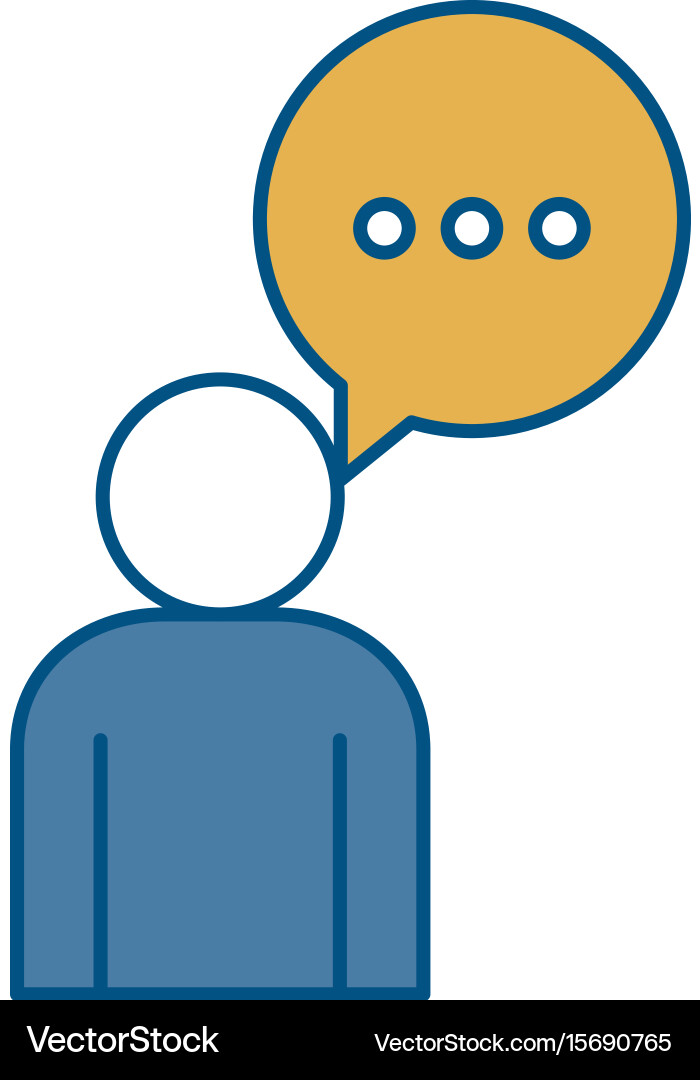 Man with speech bubble icon Vector Image