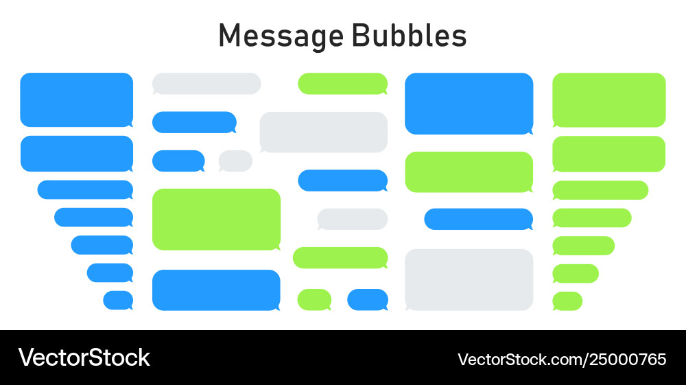 Message bubbles chat template Message bubbles chat template vector image
