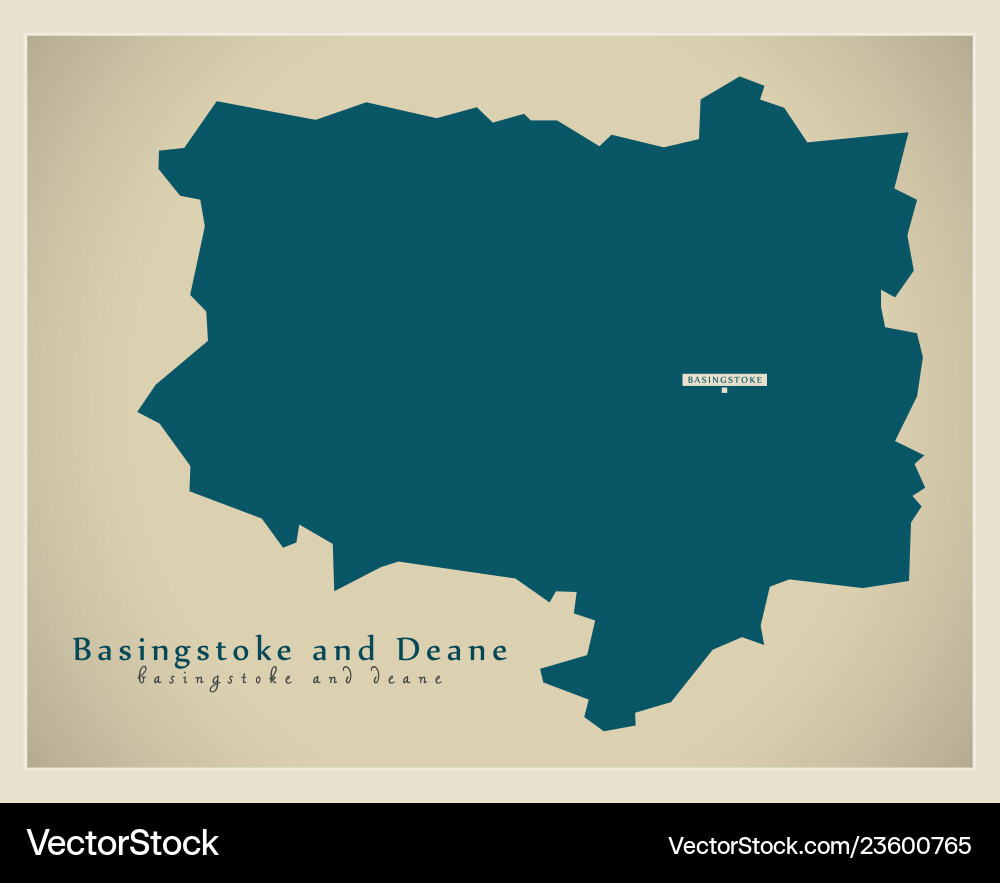 Modern map - basingstoke and deane district uk Modern map - basingstoke and deane district uk vector image