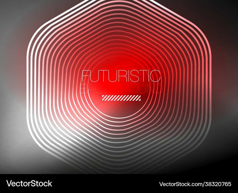 Neon color square shape lines abstract background vector image