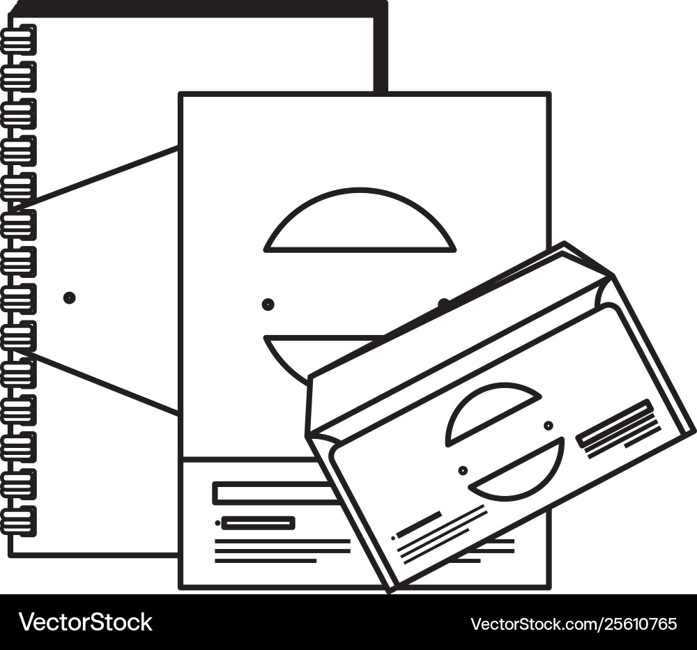 Notepad and envelope document with company emblem Notepad and envelope document with company emblem vector image
