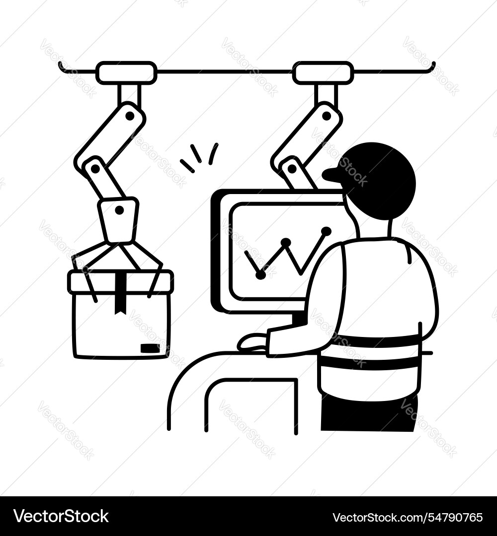 Operation monitoring vector image