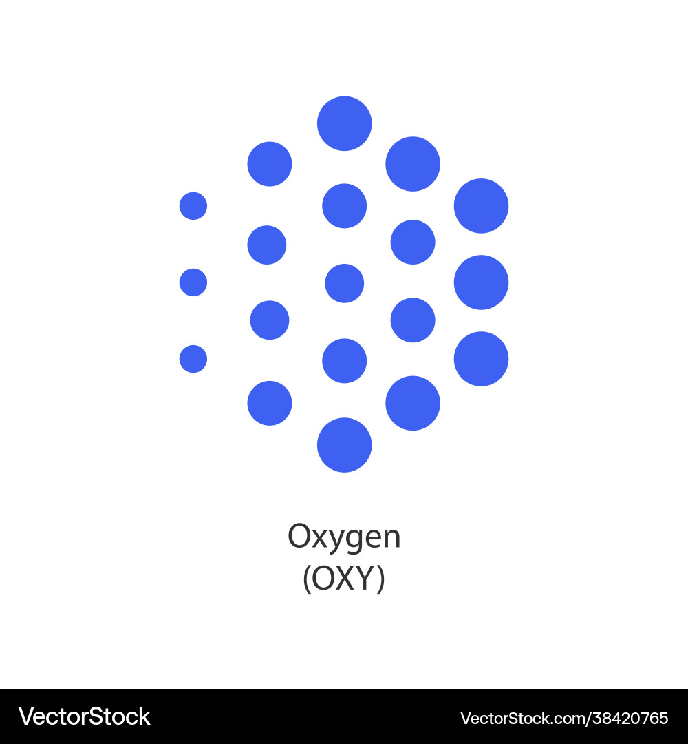 Oxygen decentralized cryptocurrency logo – Royalty-Free Vector | VectorStock