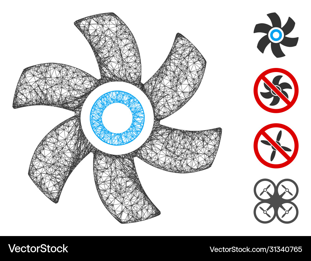 Rotor web mesh Rotor web mesh vector image