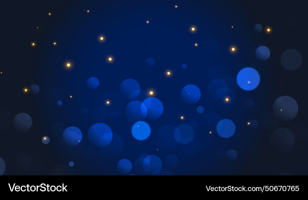 Round shape bokeh pattern banner with shiny Vector Image
