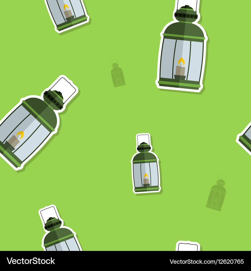 Seamless pattern with lanterns vector image