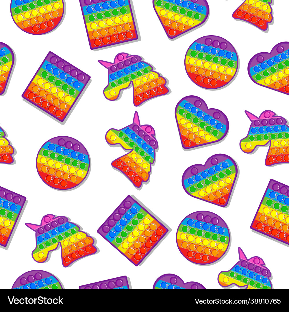 Seamless pop it pattern and simple dimple Seamless pop it pattern and simple dimple vector image