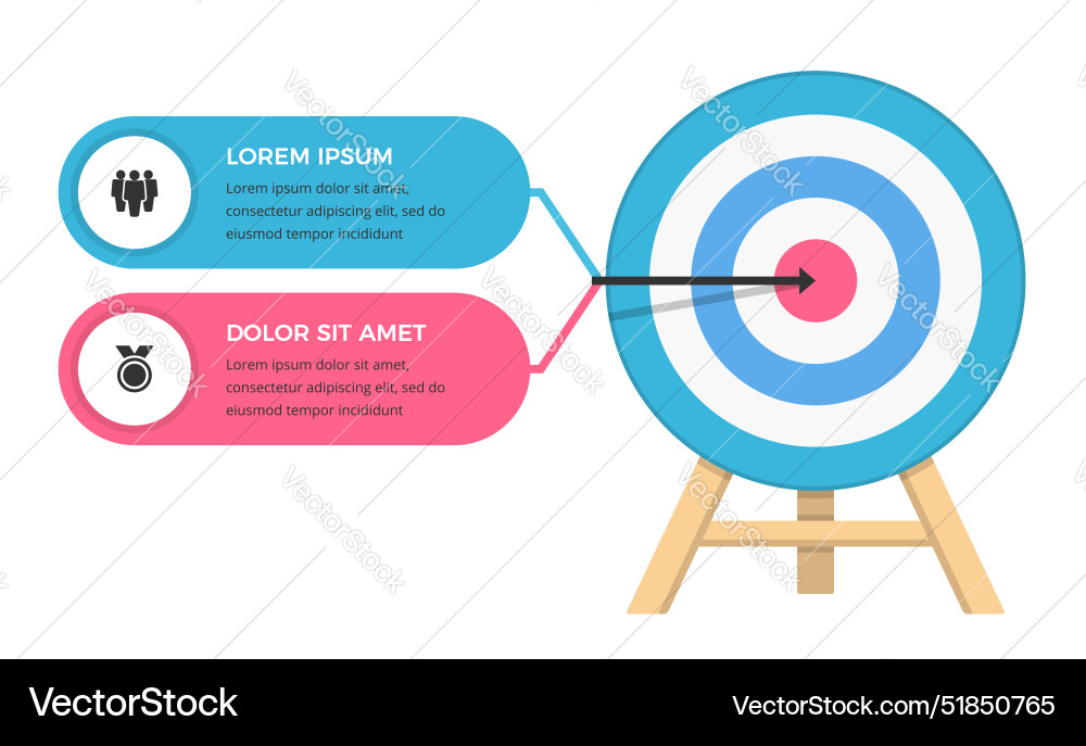 Target with 2 elements for text Target with 2 elements for text vector image