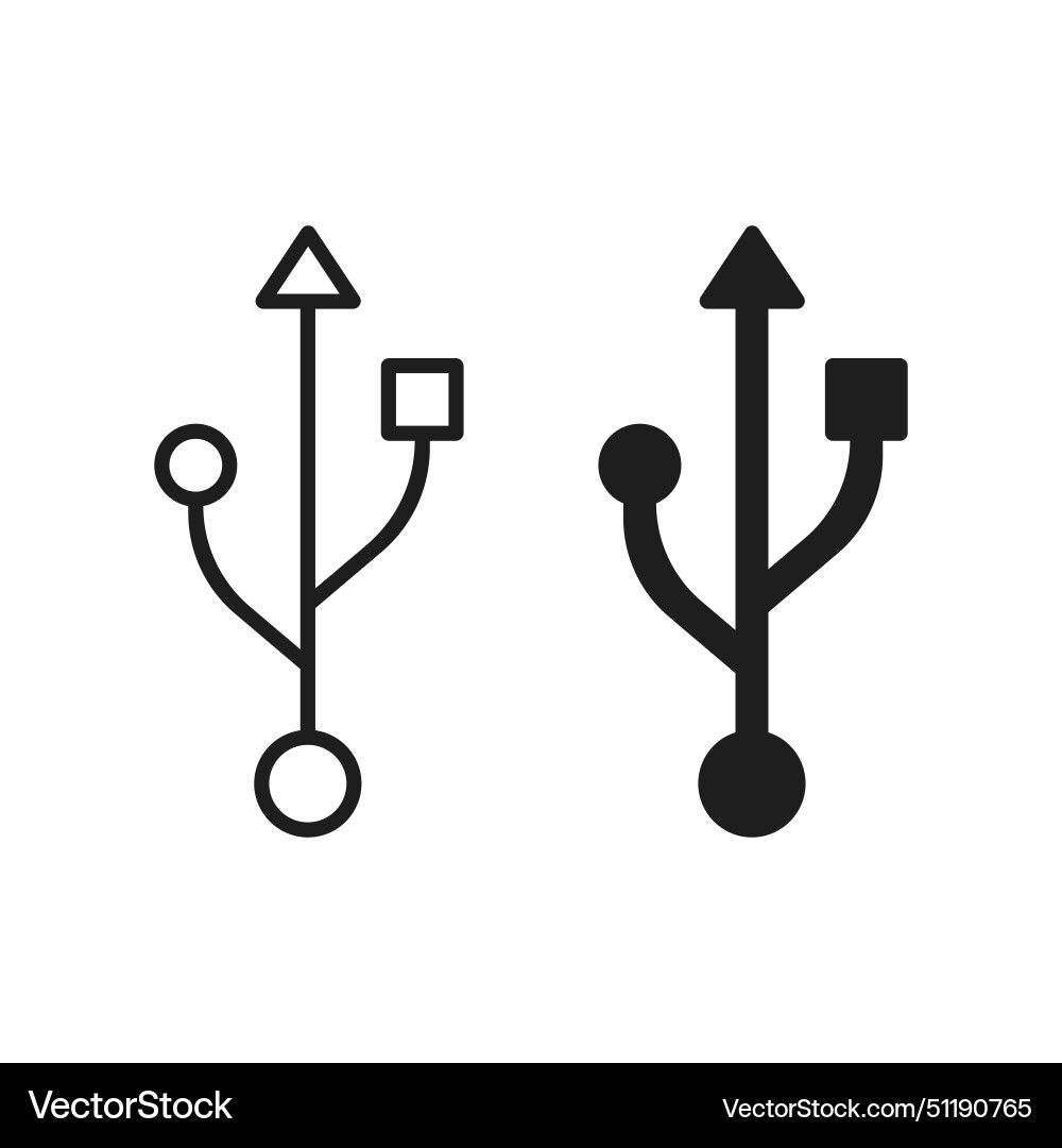 Usb icon set or flash disk Usb icon set or flash disk vector image