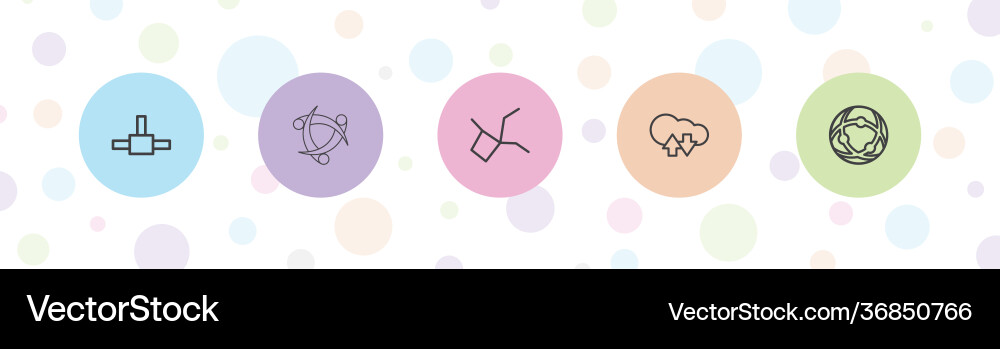 5 networking icons Vector Image