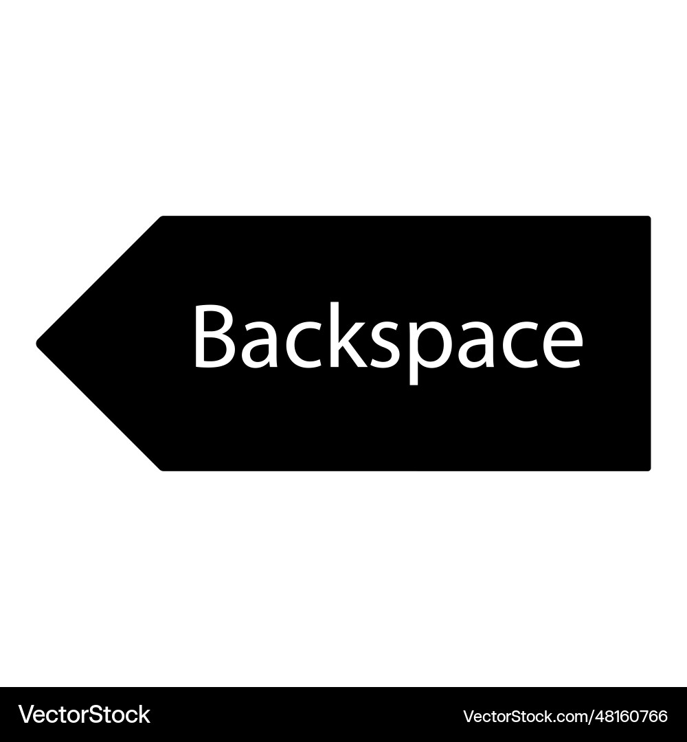 Backspace button icon Backspace button icon vector image