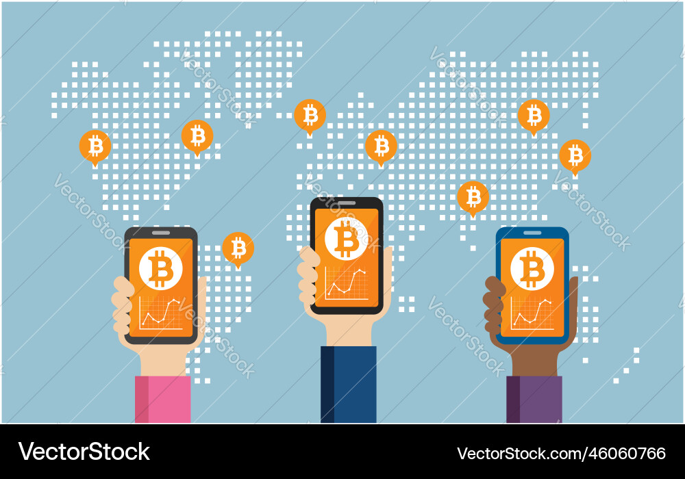 Bitcoin cryptocurrency concept banner Bitcoin cryptocurrency concept banner vector image