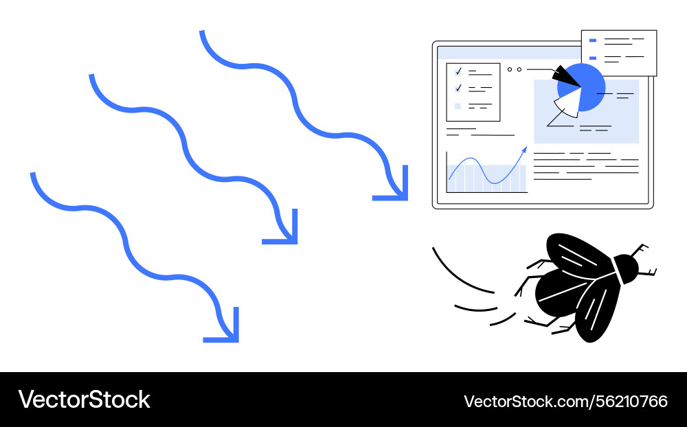 Data visualization with chart analysis Data visualization with chart analysis Vector Image