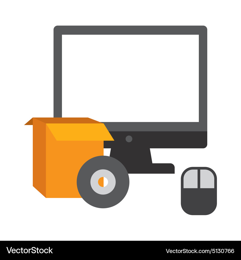 Desktop computer Vector Image