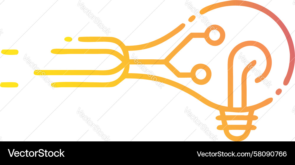 Dynamic Idea Flow Lightbulb Vector Image