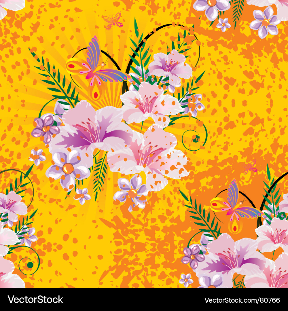 Floral Seamless Pattern Vector Image