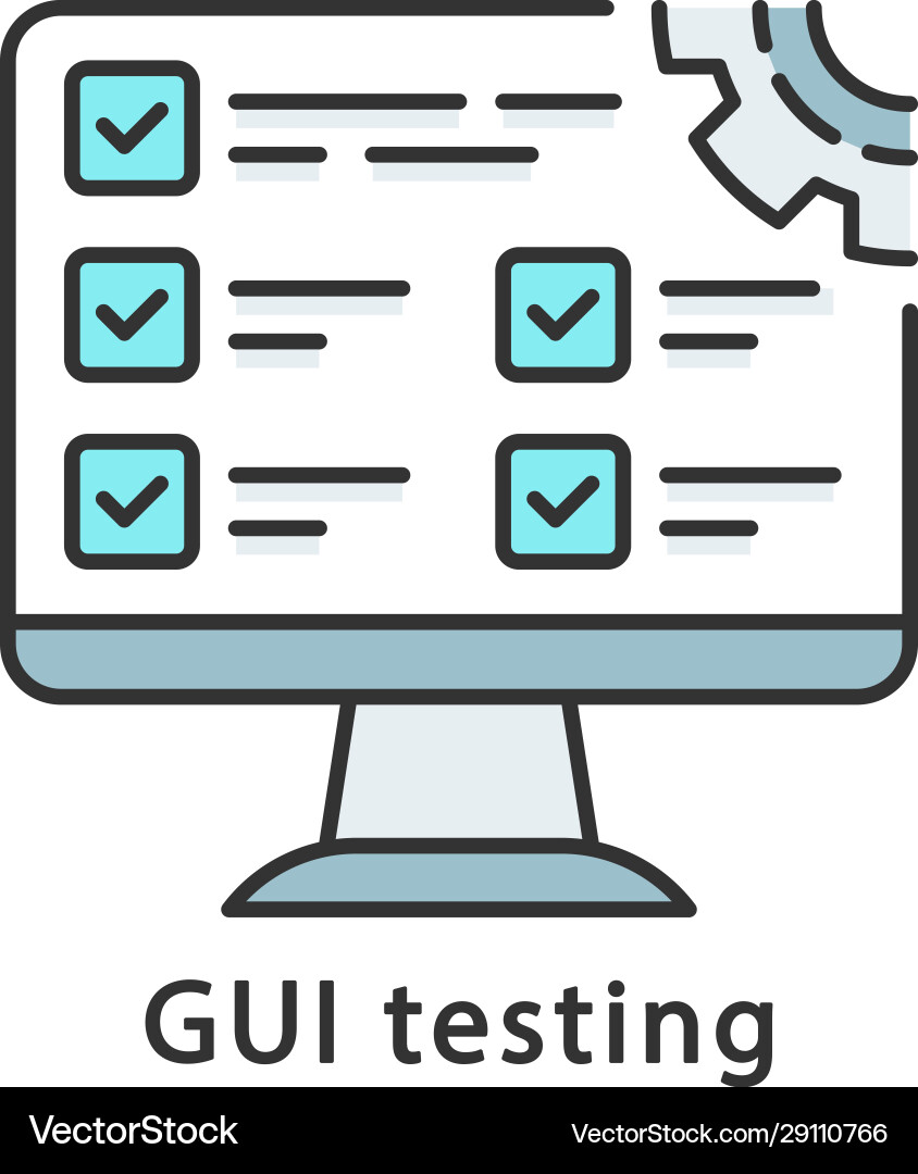 Gui testing color icon Gui testing color icon vector image