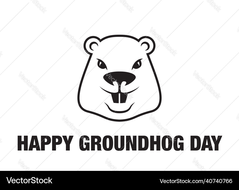 Happy Groundhog Day Feier lustige Karikatur Happy Groundhog Day Feier lustige Karikatur vektorbild
