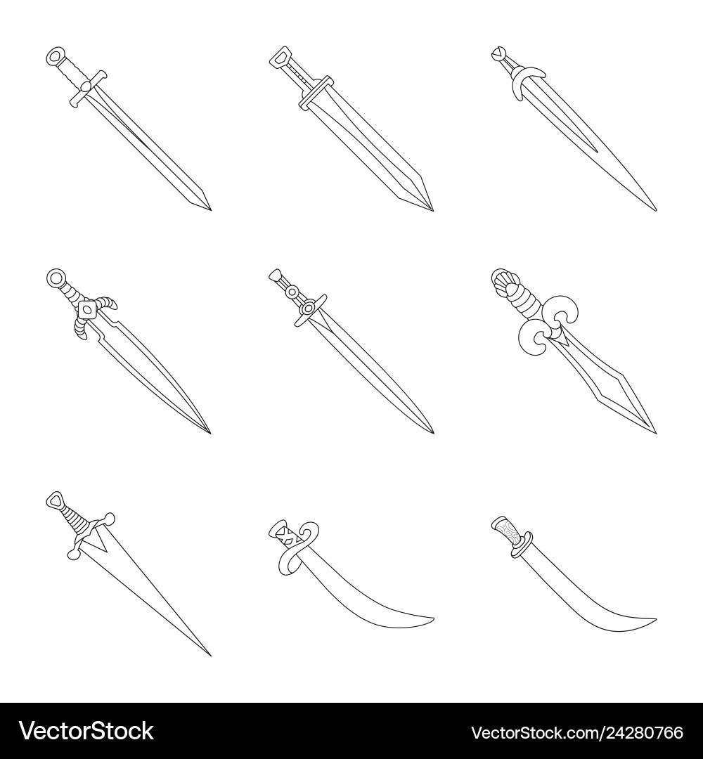 Isolated object of game and armor logo set Isolated object of game and armor logo set vector image