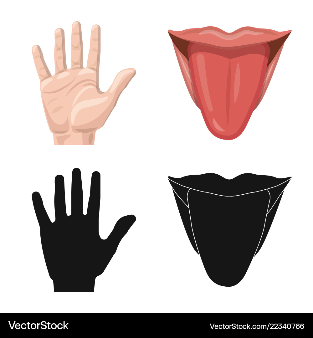 Isolated object of human and part icon collection Vector Image