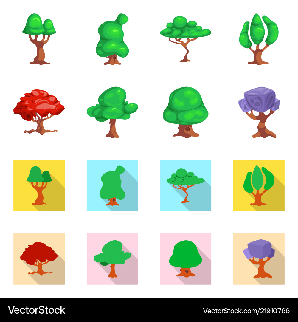 Isolated object of tree and nature icon vector image