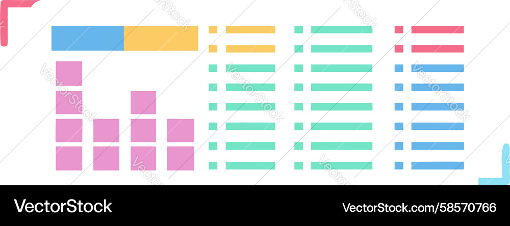 Modern Bar Chart Data Element Vector Image