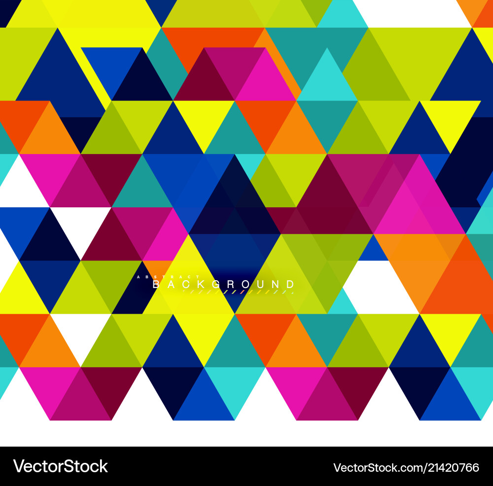 Multicolored Triangle Mosaic Background Vector Image