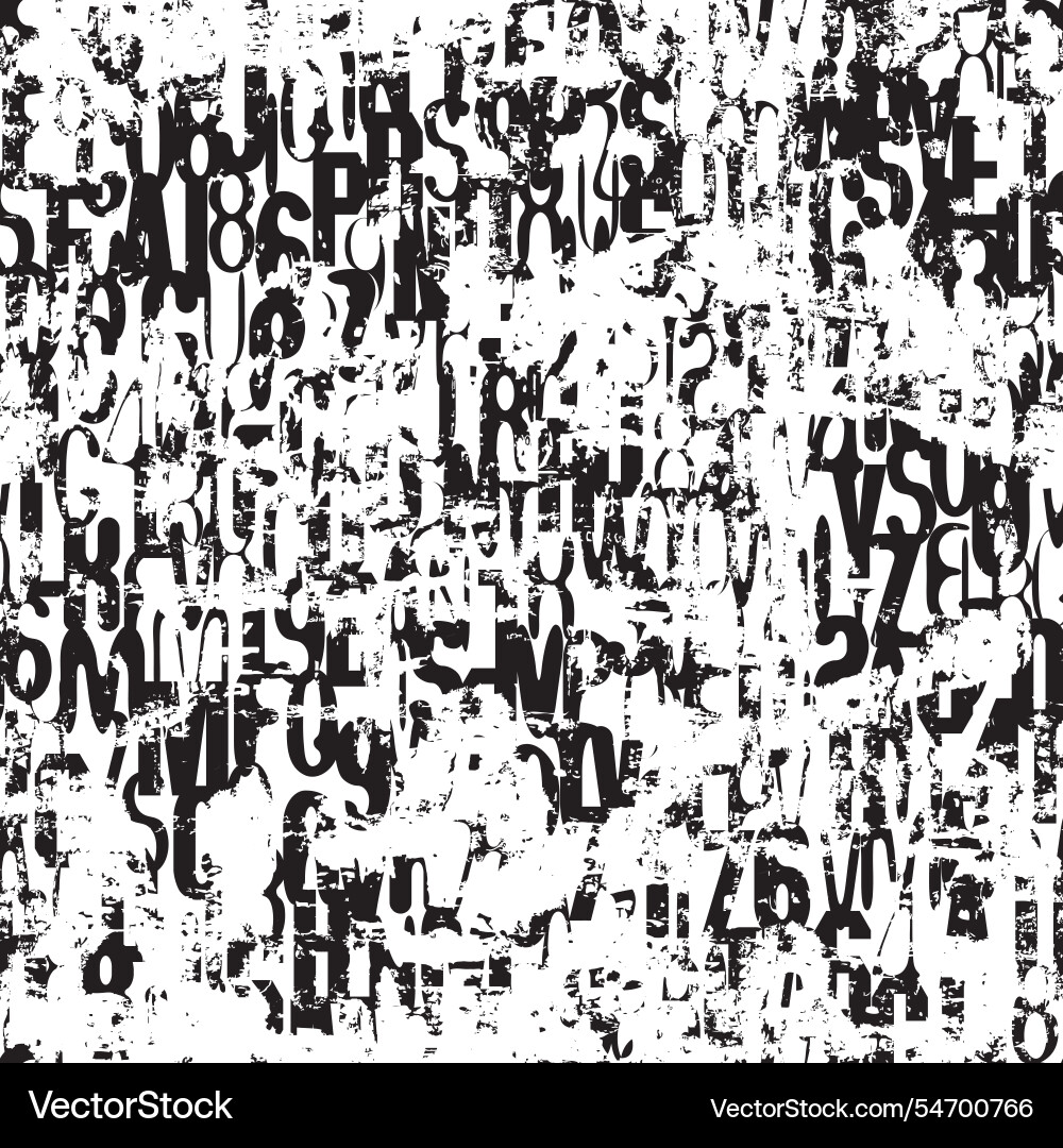 Seamless pattern of letters on grunge texture Seamless pattern of letters on grunge texture Vector Image