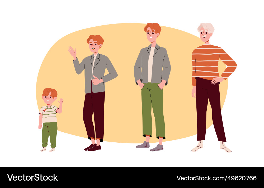 Stage of growing up concept Royalty Free Vector Image