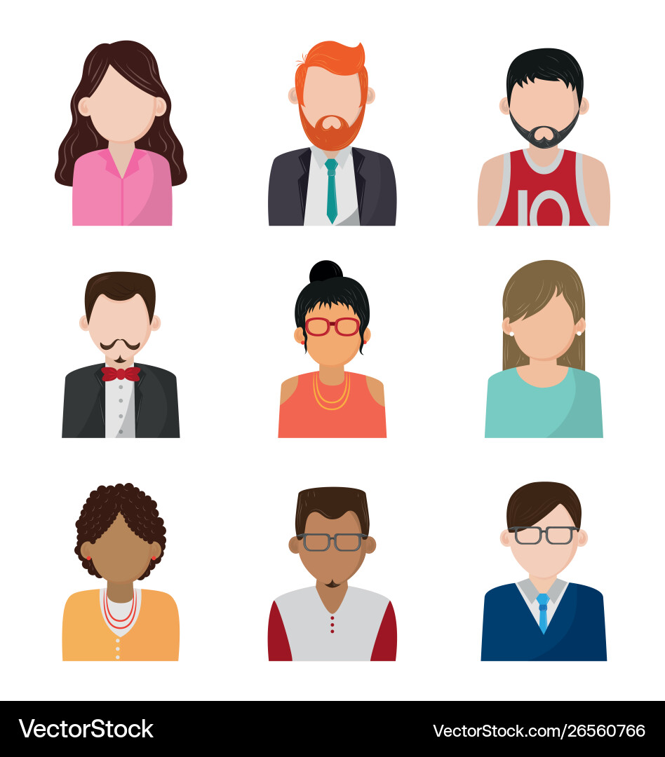 Stellen Sie Menschen faceless Zeichen Symbole Stellen Sie Menschen faceless Zeichen Symbole vektorbild