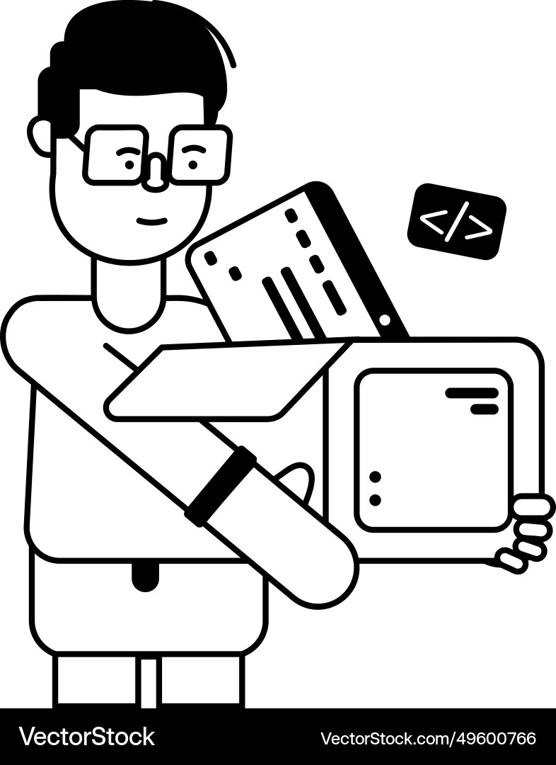 Webpage developer Vector Image