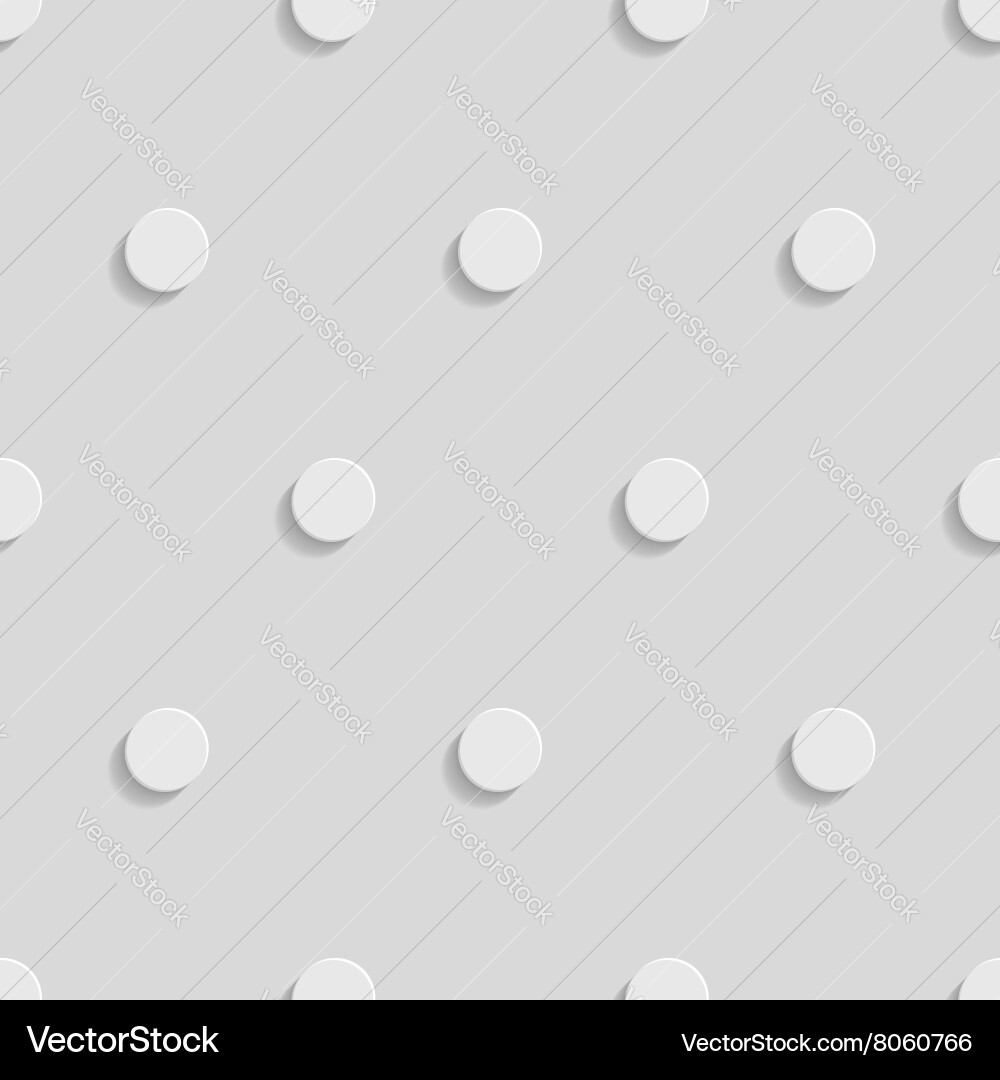 White 3D Circle Pattern vector image
