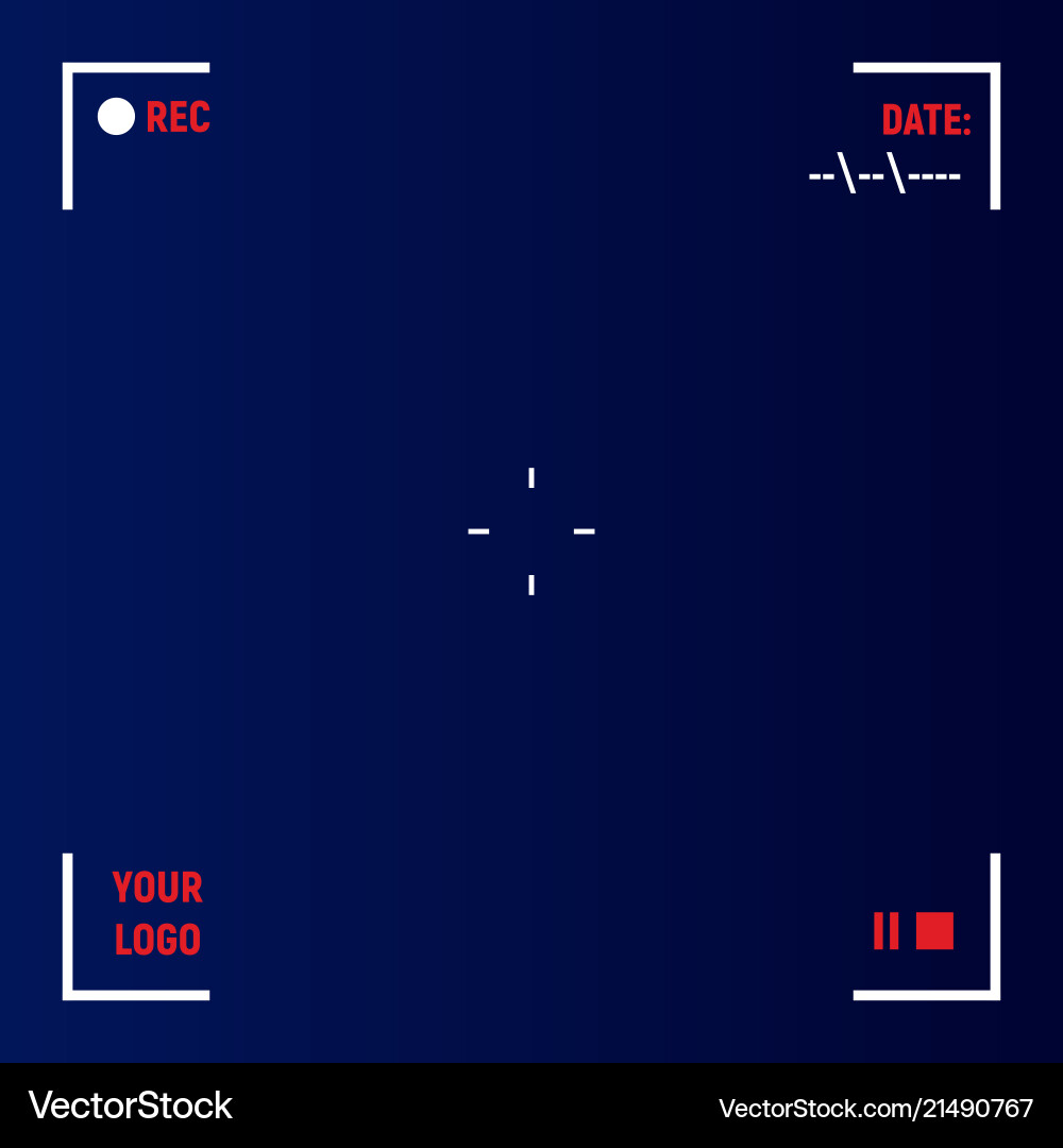 Camera viewfinder rec background Camera viewfinder rec background vector image