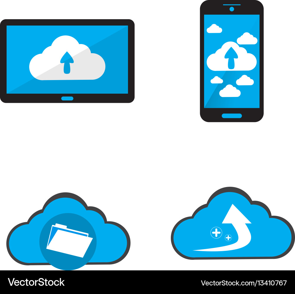 Cloud computing vector image
