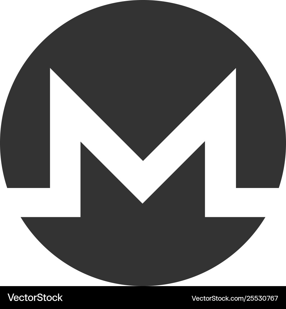 Cryptocurrency coin monero xmr icon isolated Cryptocurrency coin monero xmr icon isolated Vector Image