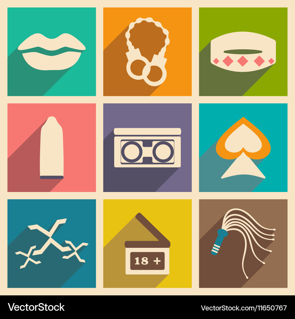 Flat with shadow concept and mobile application vector image