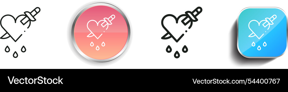 Gang icon thin linear regular and button style vector image