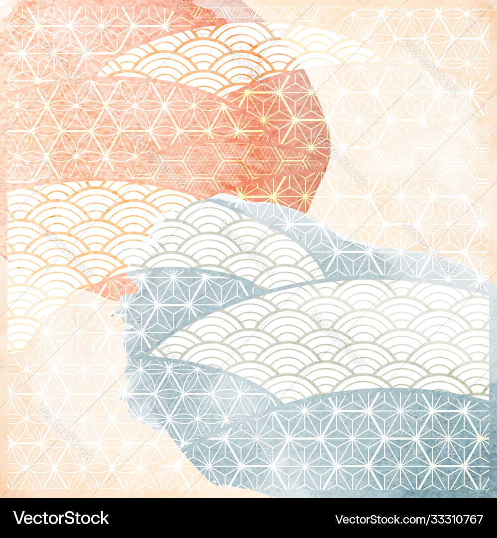 Japanese pattern with geometric background lines Japanese pattern with geometric background lines vector image