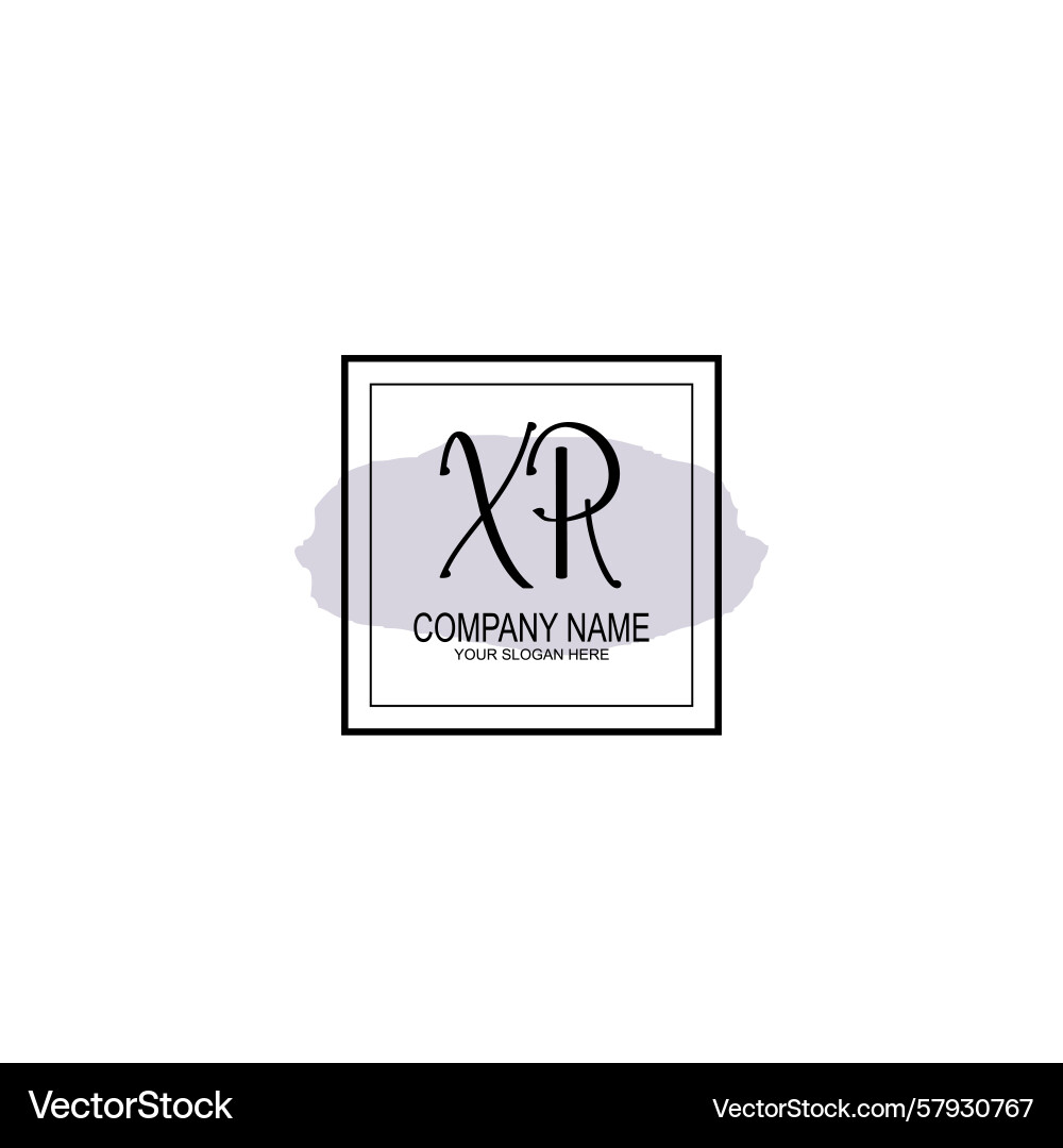 Minimalist handwritten xr initial logo design Minimalist handwritten xr initial logo design Vector Image