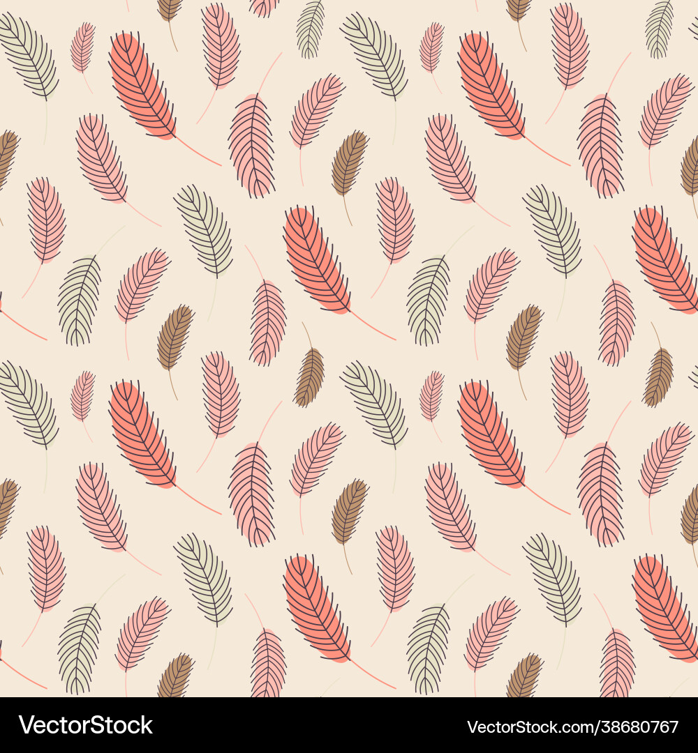 Pattern with feathers vector image
