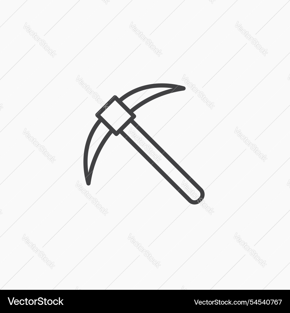 Pickaxe Icon - Mining Tool Vector Image