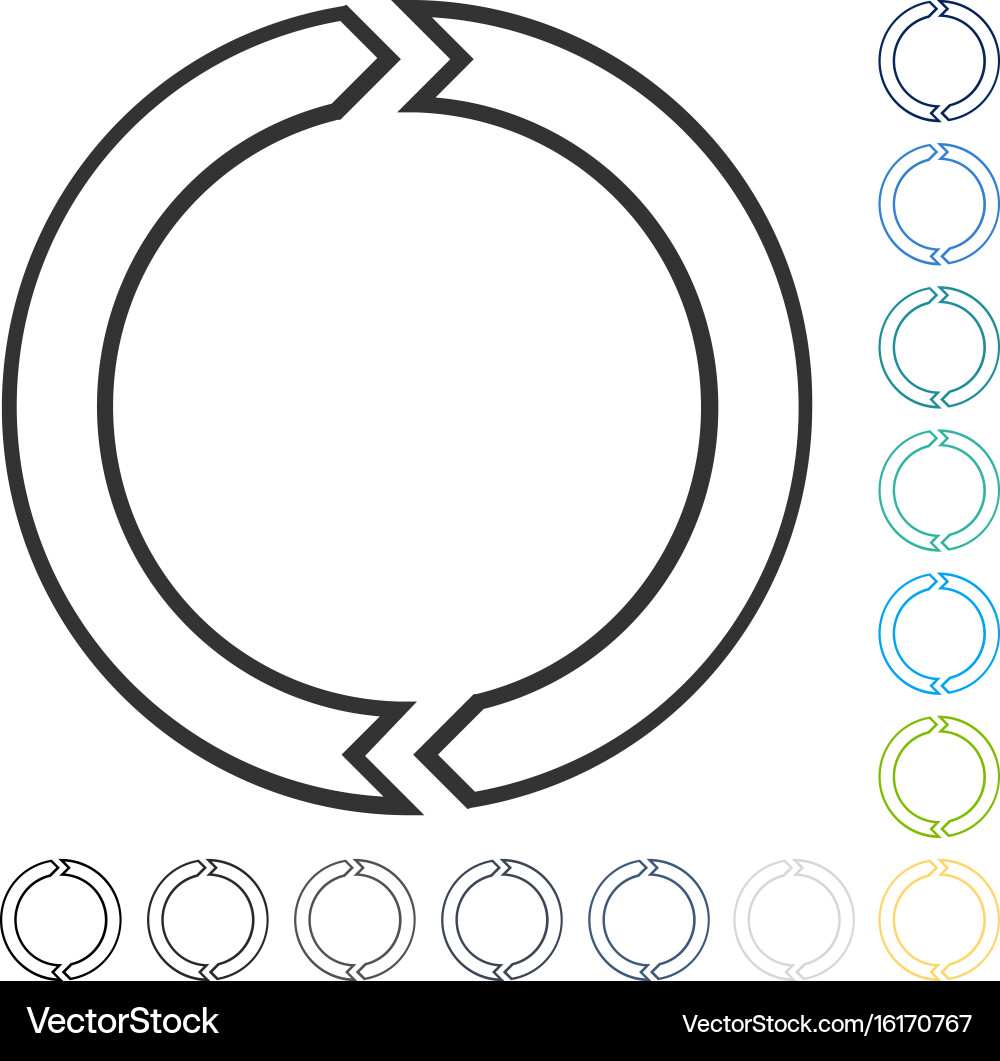 Rotation circle icon Vector Image