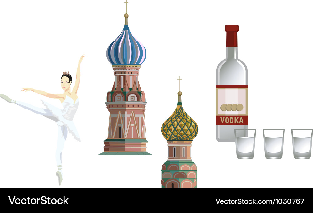 Russian objects Vector Image