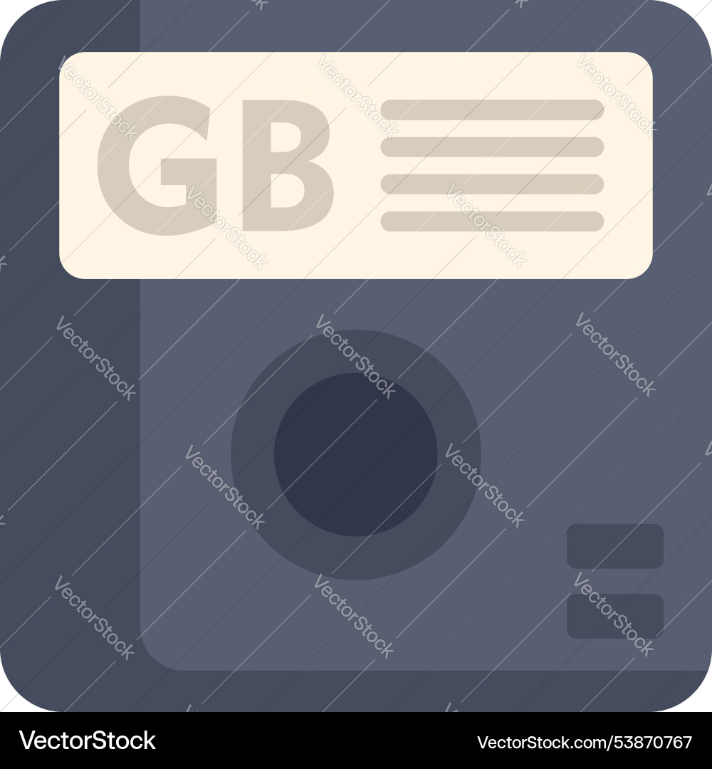 Save icon showing floppy disk representing gb Save icon showing floppy disk representing gb vector image