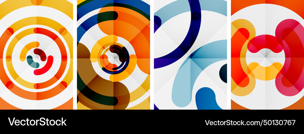 Set of colorful circle backgrounds Set of colorful circle backgrounds vector image