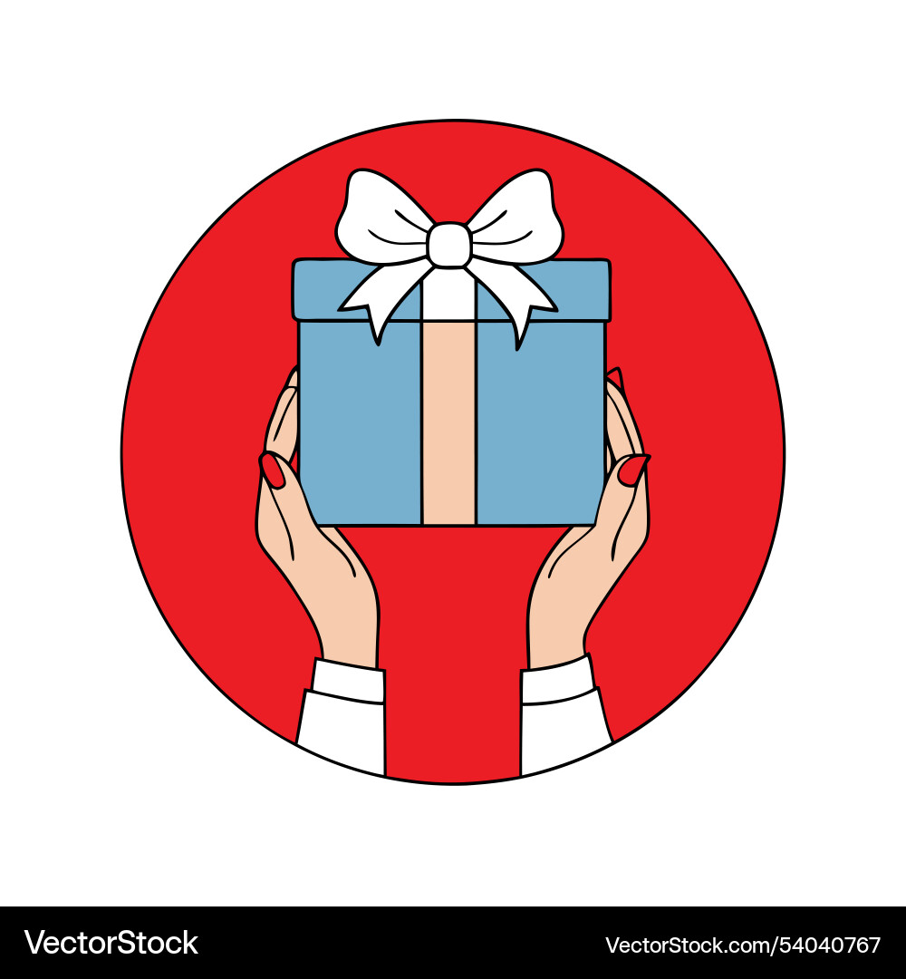 Top down view of a woman hands holding luxury Top down view of a woman hands holding luxury vector image